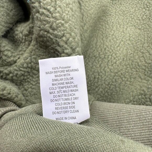 Zyia Active Flying V Fleece Sherpa Bomber Jacket Olive Green - Picture 7 of 12